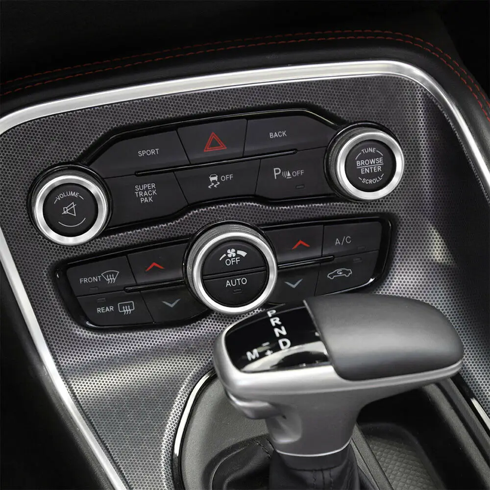 Комплект для Dodge charger 15-19 3 шт. алюминиевый AC РАДИО переключатель ручка отделка кольцо крышки Аксессуар