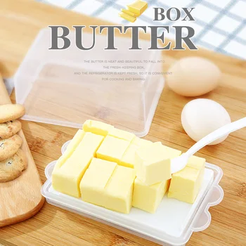 

Butter Box Butter Keeper Holds Butter Cheese Storage Case Butter Pan Plate Tray Holder Refrigerator Cooking Home Cake Tools