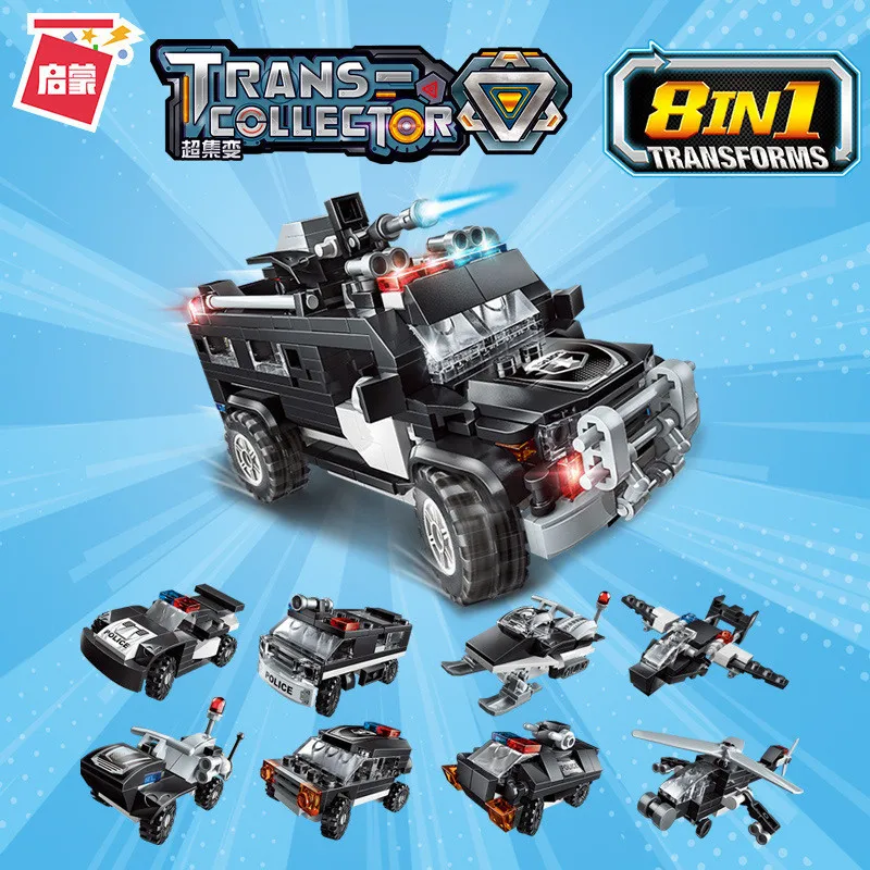 

Enlighten 340Pcs SWAT Explosion-proof Vehicle Car Model Building Blocks Sets Kit Educational Toys for Children Christmas Gifts