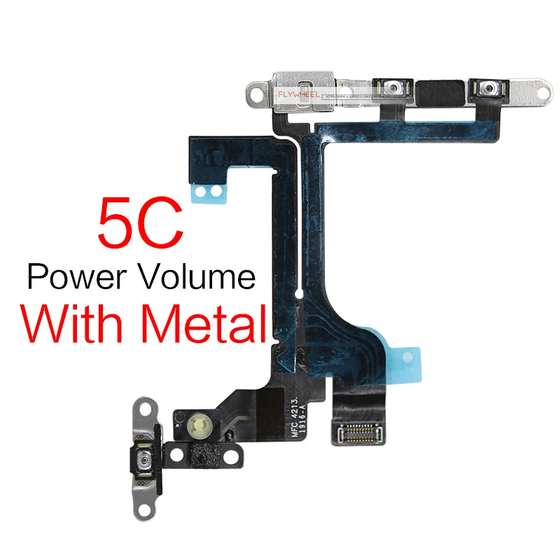 20 шт./лот переключатель питания гибкий кабель для iPhone 5 5S 5C SE кнопка отключения