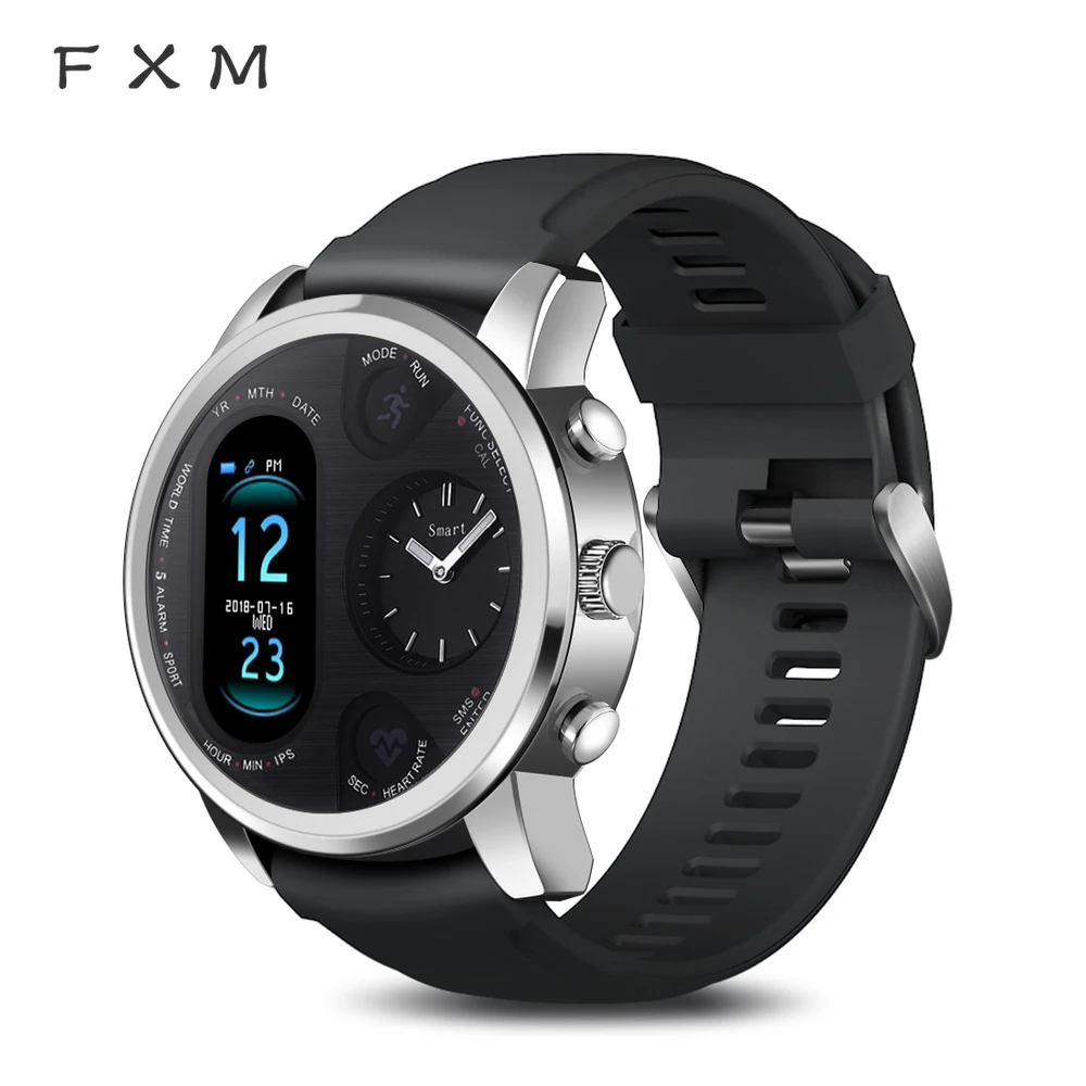 

FXM Dual Display Smart Watch Men IP68 Waterproof Heart Rate Blood Pressure Message Push Smartwatch digital for Android and iOS
