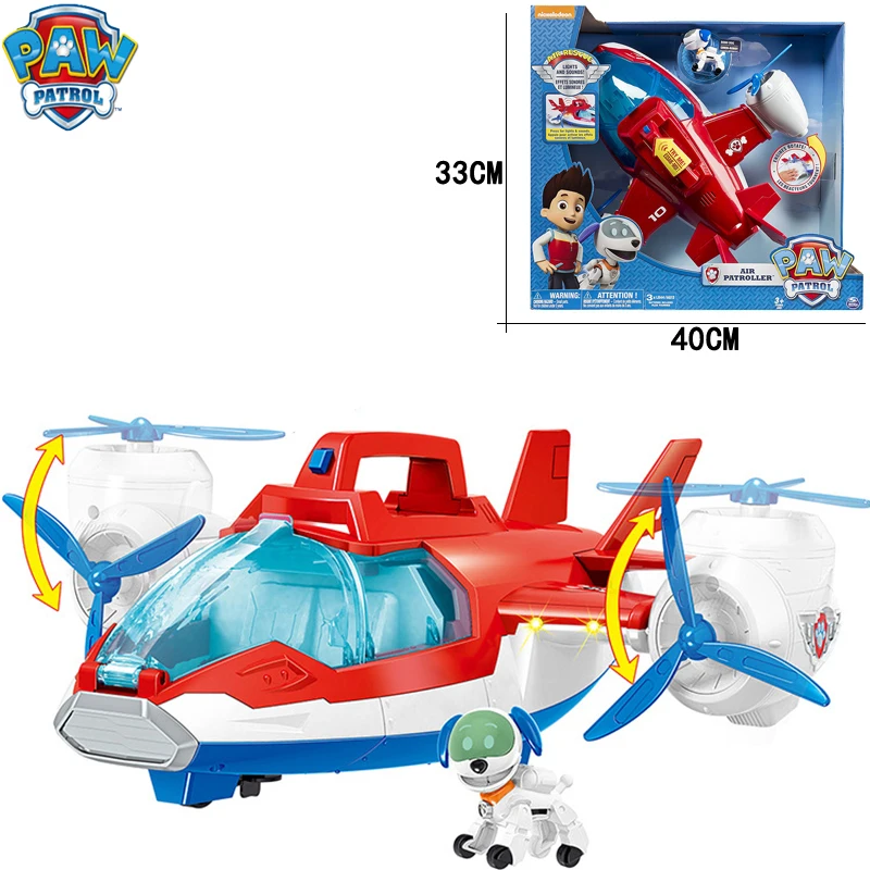 Billig Große Spielzeug Paw Patrol Musik Rettungs Flugzeug Juguetes Spielzeug Patrulla Canina Roboter Hund ABS Action Figure Geburtstag Geschenke für Jungen und Mädchen