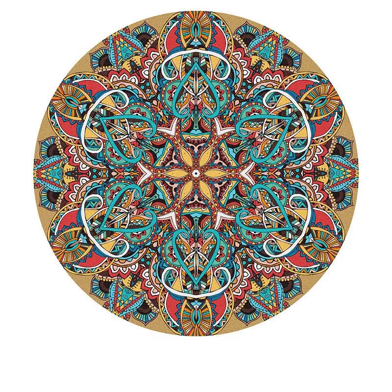 Boho площади ковры круглый геометрический Коврик коврик в гостиную Цветочные ковры дверной пол коврик для спальни ковер Противоскользящий коврик - Цвет: 7