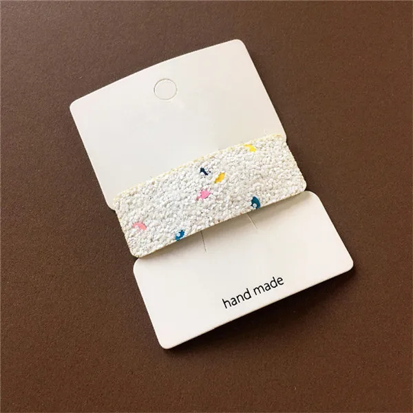 white rectangle 15 шт./партия; блестящие заколки для волос для девочек; цвет радуги; яркие цвета; детские заколки для волос; Летние вечерние аксессуары для волос - Цвет: white rectangle