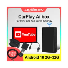 

LEXXSON CarPlay Ai Box Android 10 Car Multimedia Player for Audi Benz Volvo VW Lexus Peugeot Toyota Niassn GPS Auto Support SWC