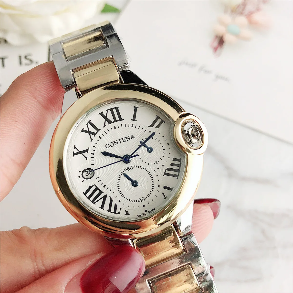 

CONTENA Female Women's Wristwatches Quartz Watch Free shipping Ladies fashion Watch clock relogio feminino reloj mujer