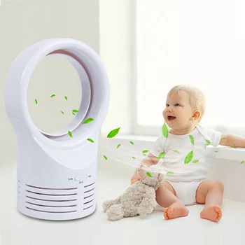

New Fan For Office Home Portable Large Leafless Electric Fan Desktop Hanging Neck Pocket Small Fan For Office Outdoor Travel