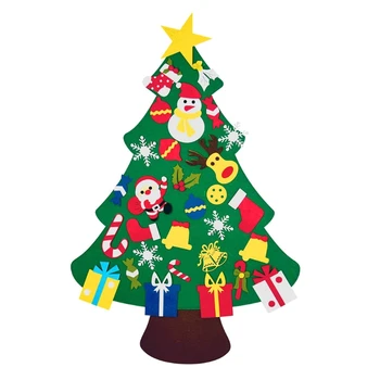 

DIY 3D Felt Christmas Tree Decoration Santa Claus Ornaments Kids New Year Gifts