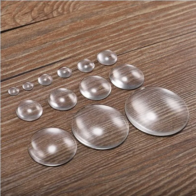 

50 unids/bolsa 8 10 12 14 16 18 20 25 30 mm Round Flat Back Clear Cabochon Transparent Cabochon For Diy Jewelry Making Supplies