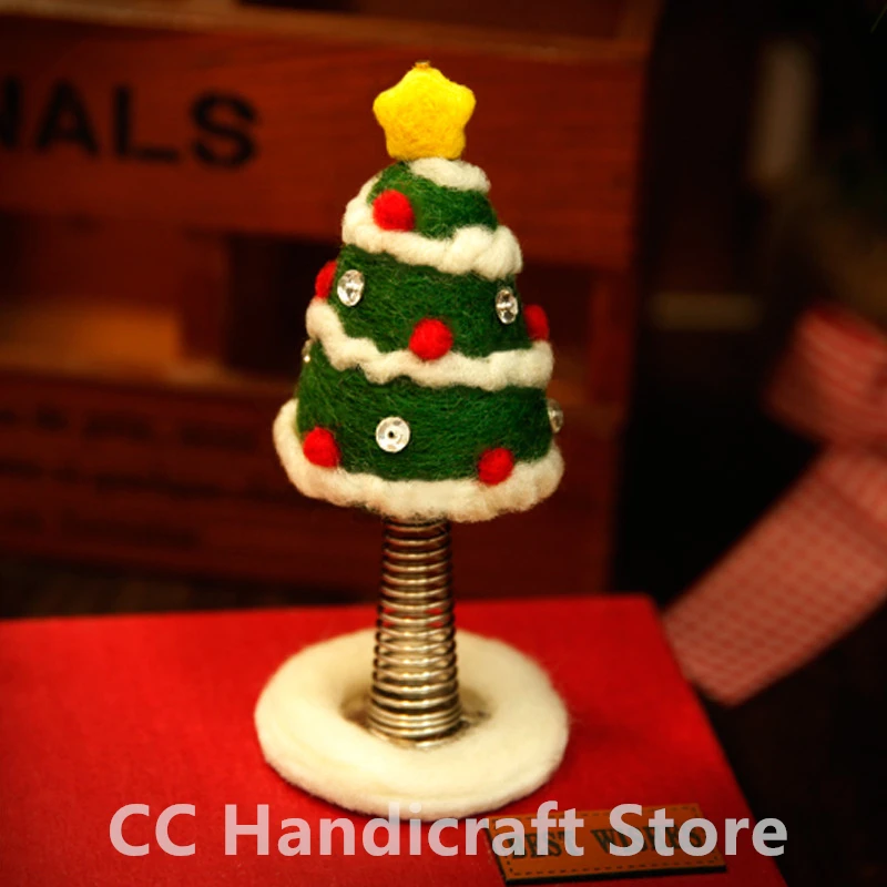 3 вида стилей Рождественская Войлочная игрушка-неваляшка DIY Ремесло Санта Клаус Рождественская елка Снеговик шерстяной войлок неваляшка подарок игла набор для валяния