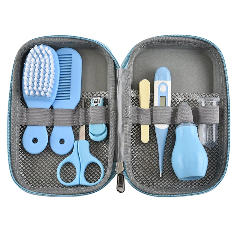 8Pcs/Set Baby Nail Trimmer Healthcare Kit Health Care Kit Portable Newborn Baby Grooming Nail Clipper Safety Care Set