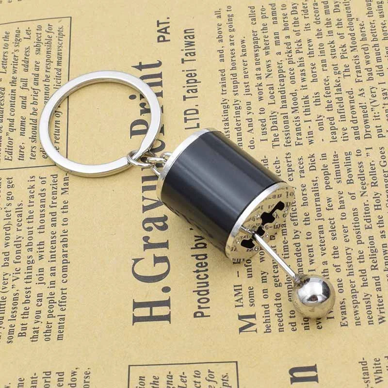Car Gear Box Keychain For Men Women Imitation 6 Speed Manual Car-styling Keyring Gear Knob Shift Gearbox Stick Gift Souvenir