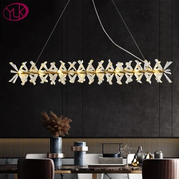 

Youlaike Luxury Modern Chandelier Lighting For Dining Room Arrival LED Crystal Lamp Kitchen Island Decor Lustres De Cristal