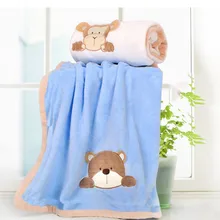 

Super Soft Coral Fleece Baby Blanket Infant Crib Bedding Cartoon Monkey/Rabbit/Bear Blanket Newborn Gift For Boy Girl 100*80cm