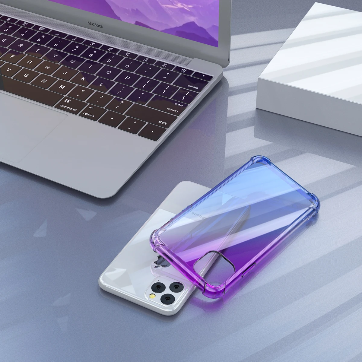 Для iPhone 11 11 Pro 11 Pro Max Силиконовый противоударный чехол с защитой от царапин градиентного цвета мягкий чехол из ТПУ для iPhone 11 чехол прозрачный