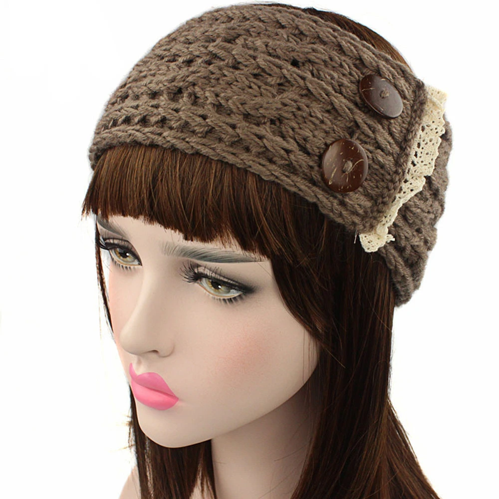  Hairbands Winter Knitted Women Diamonds Spliced Keep Hairbands Winter Warm Solid Handmade Keep Warm Headbands 1111