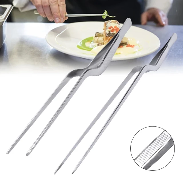 Stainless Steel Kitchen Tongs BBQ Tweezer Food Tongs Anti Heat Bread Clip Picnic Barbecue Cooking Kitchen Accessories 5