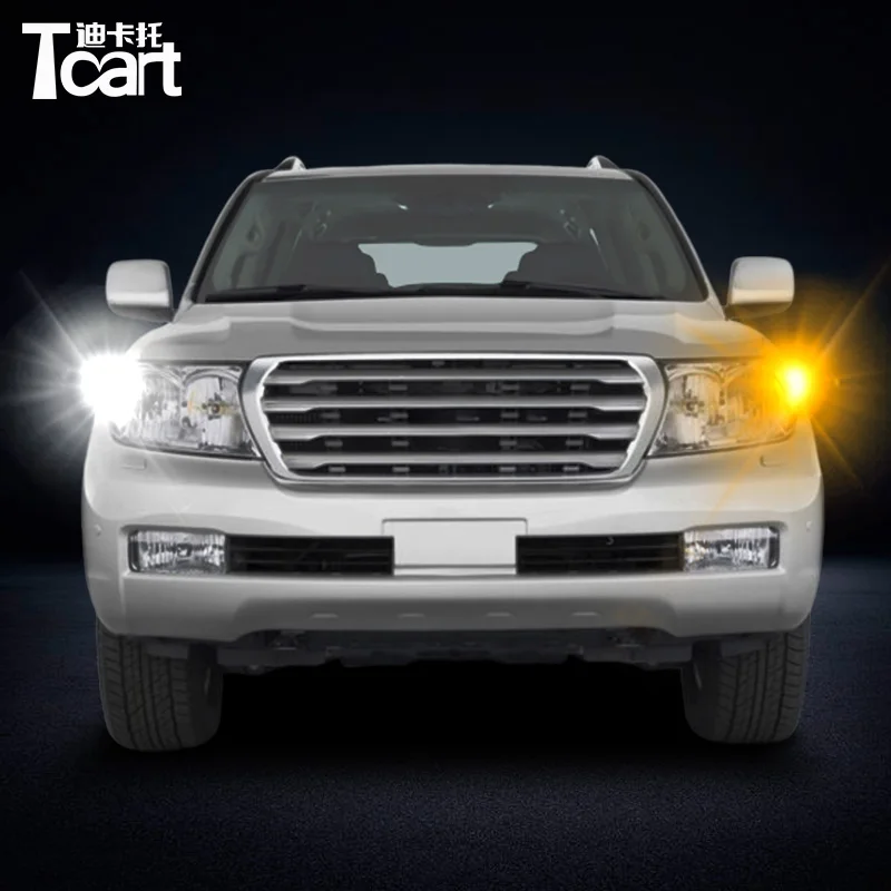 For toyota land cruiser 200 Daytime Running Light Turn Signal Car Led drl 7440 t20 accessories 2008 2009 2010 2011