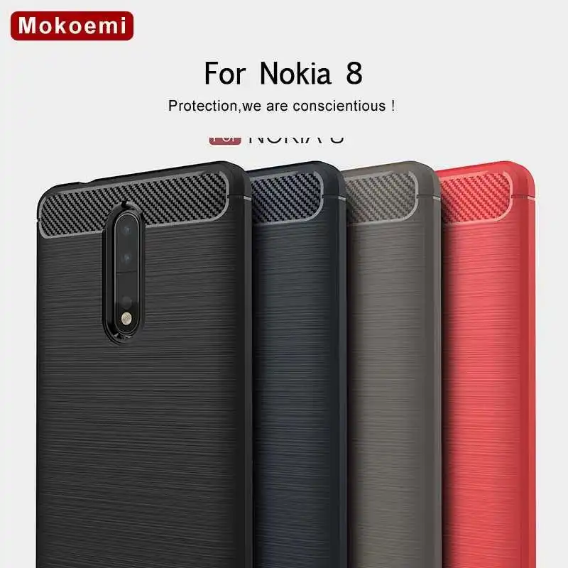 

Mokoemi Fashion Shock Proof Soft Silicone 5.3"For Nokia 8 Case For Nokia 8 Cell Phone Case Cover