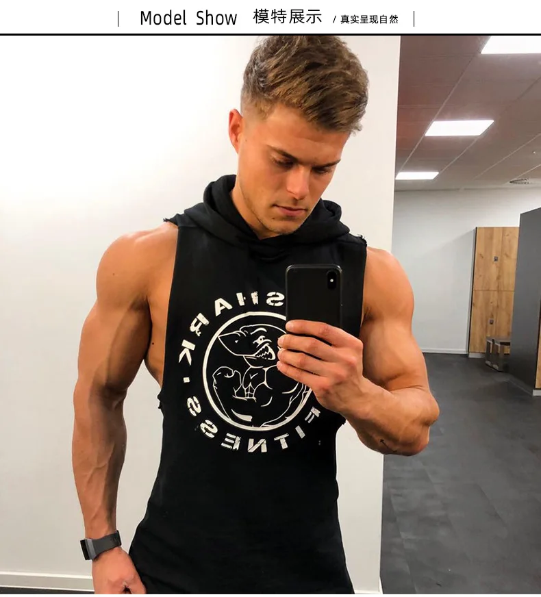 Muscle Dr. Brothers летний Повседневный жилет с капюшоном мужской Тонкий Чистый хлопок спортивный жилет для фитнеса