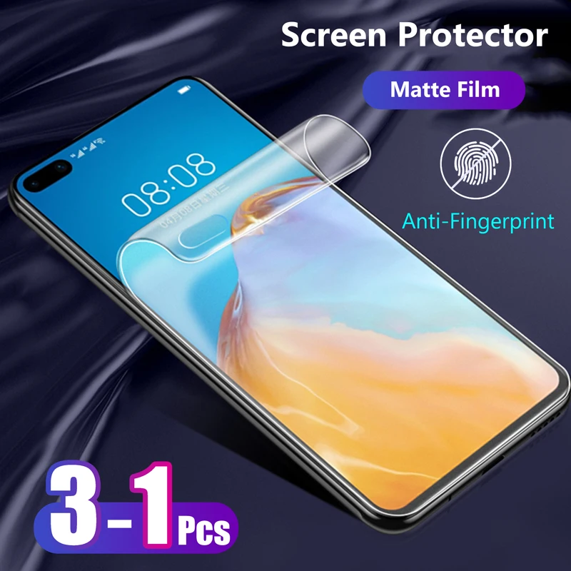 Гидрогелевая пленка для Huawei P40 / Pro AN00 TN00 полное покрытие матовая мягкая без