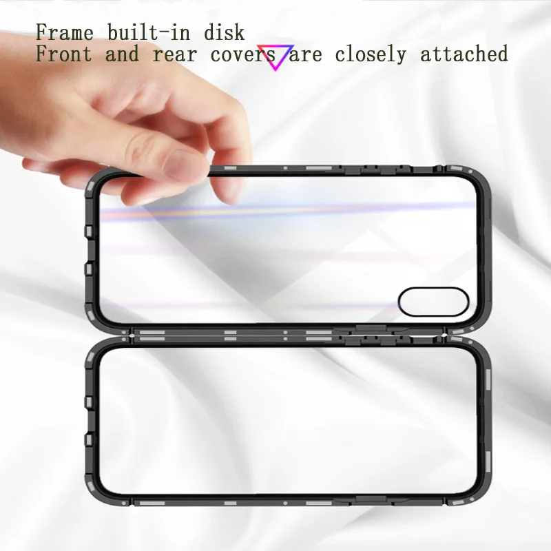 Weloan для iPhone6 6s 7 8 p x xs xr xsmax Адсорбция Магнитная king Магнитный PC стеклянный чехол