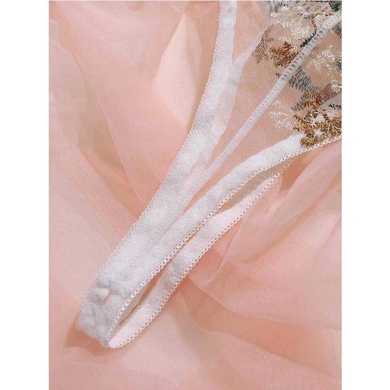 Porno Women Sexy Underwear 3PCS Erotic Lingerie Set Ladies Embrodiery Bra Set Women Bra + Thong + Skirts