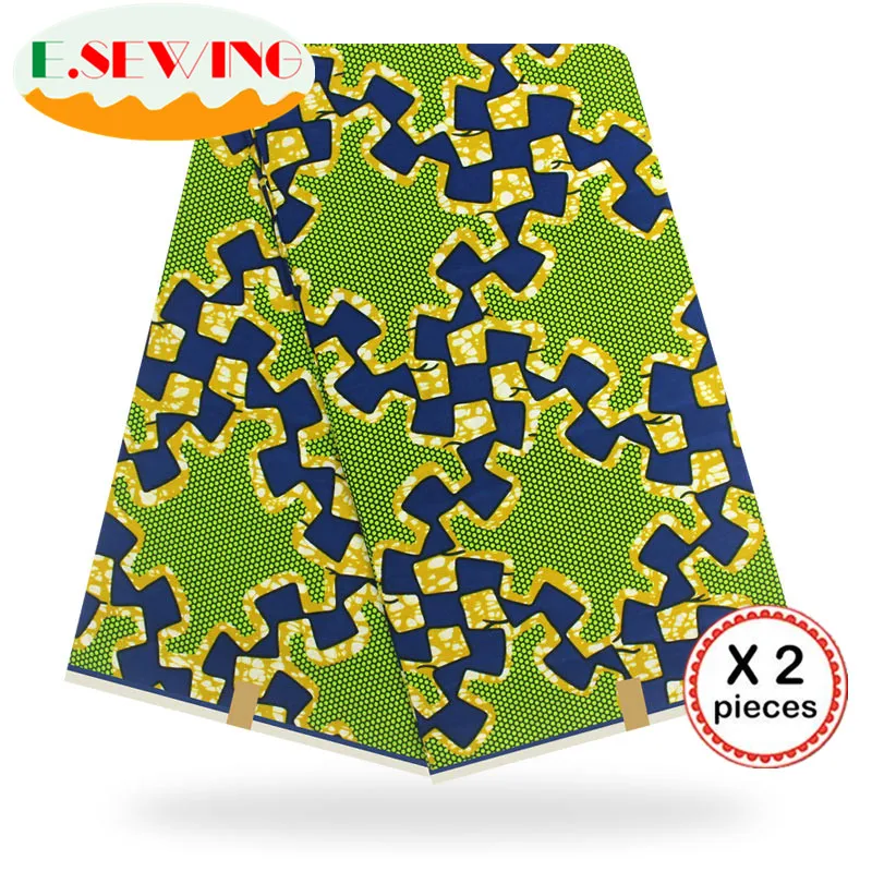 Африканская восковая ткань с принтом Анкара для шитья Анкара африканская ткань 12 ярдов нигерийская хлопковая ткань Гана для платья 81011