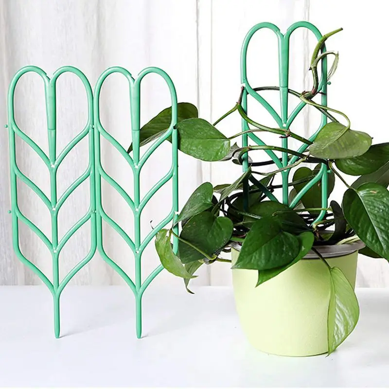 3 шт. Мини DIY форма листьев садовые шпалеры растения решетки горшки поддерживает для альпинизма растения в горшках лозы плюща огурцы