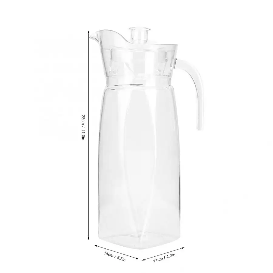 Water Bottles 1.6L Acrylic Transparent Juice Bottle Kettle Container Water Ice Cold Juice