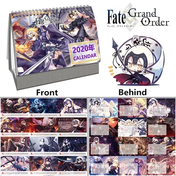 

2020 New Fate Grand Order Anime Desktop Calendar DIY Cartoon Coil Calendars Daily Schedule Planner 2020.01~2020.12