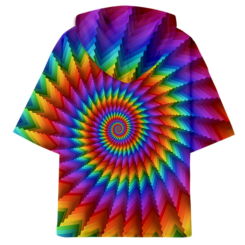 3D Tie Dye Flashbacks Толстовка Футболка мужская женская цветная психоделическая Футболка модная Harajuku фирменная футболка одежда
