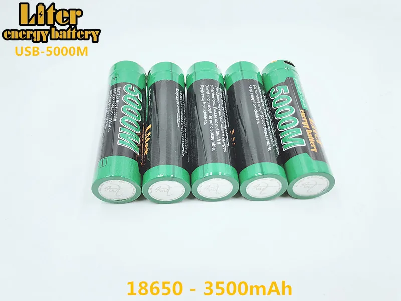 5pcs USB 18650 3,7 V 3500mAh устройство батарея MP3/MP4 плеер камера Электрический инструмент электронные игрушки аккумулятор - Цвет: 5pcs