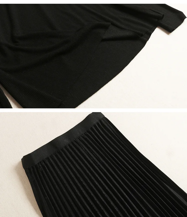 Fall Winter Women's High Quality Sweater+vest+skirt 3 Pieces Women's Set