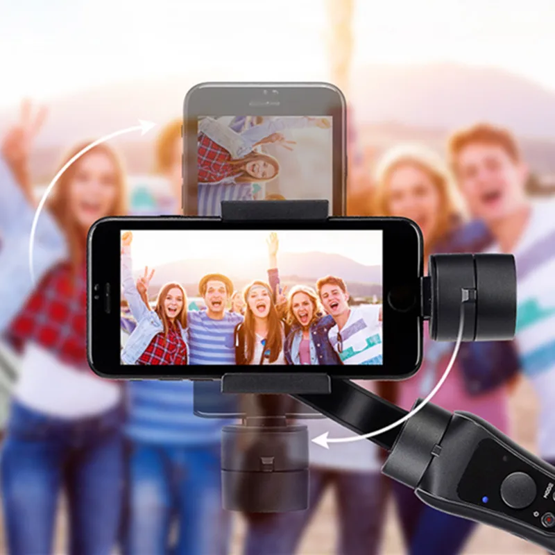 FFYY-Gimbal Stabilizer Handheld Portable Stabilizer Smooth 4 3-Axis H with Focus for Smartphone and