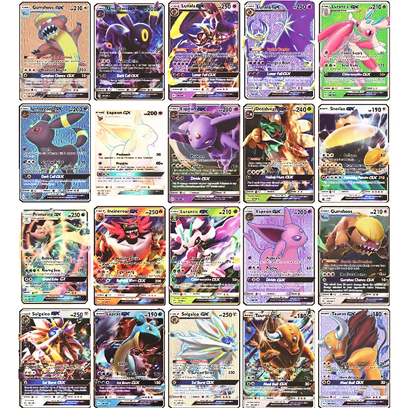 Takara Tomy 30PCS Pokemon Card Combat Flash Shining Cards Pokemon Sun Moon GX Takara Tomy 30PCS Pokemon Card Combat Flash Shining Cards Pokemon Sun Moon GX