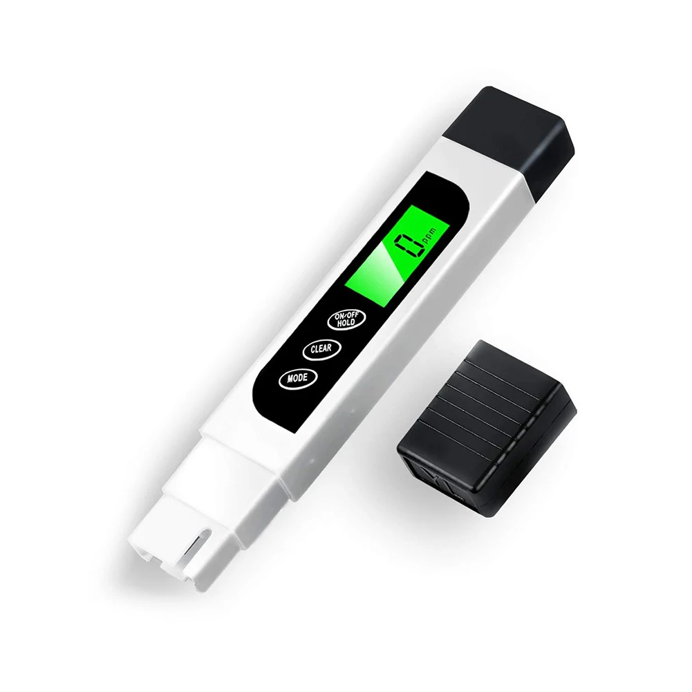 Белый Цифровой TDS тест качества воды Ручка lcd тест воды инструменты встроенный аккумулятор проводимость по Фаренгейту, по Цельсию температурный тест - Цвет: Белый