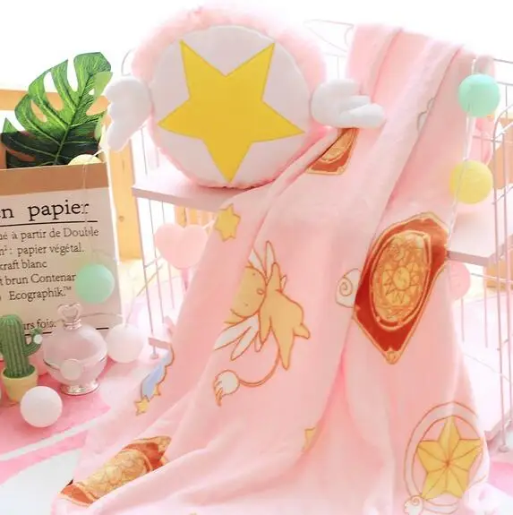 Anime Card Captor Sakura Cushion Plush Blanket Stuffed Doll Air Conditioning Pillow Costume Cosplay Props | Тематическая одежда и