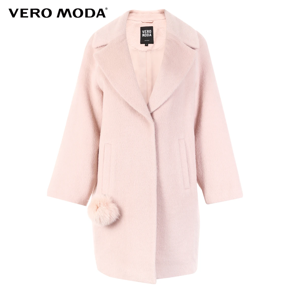 Vero Moda женское осеннее шерстяное прямое шерстяное пальто из альпаки | 318327545