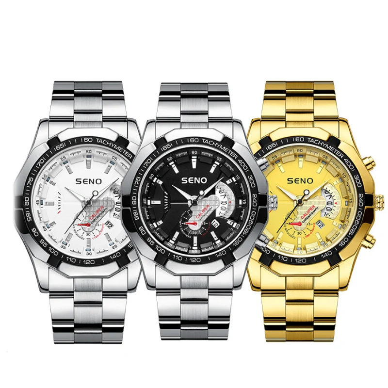 Men's fashion waterproof calendar hollow out luminous leisure business non mechanical transport to multi-functional Watch