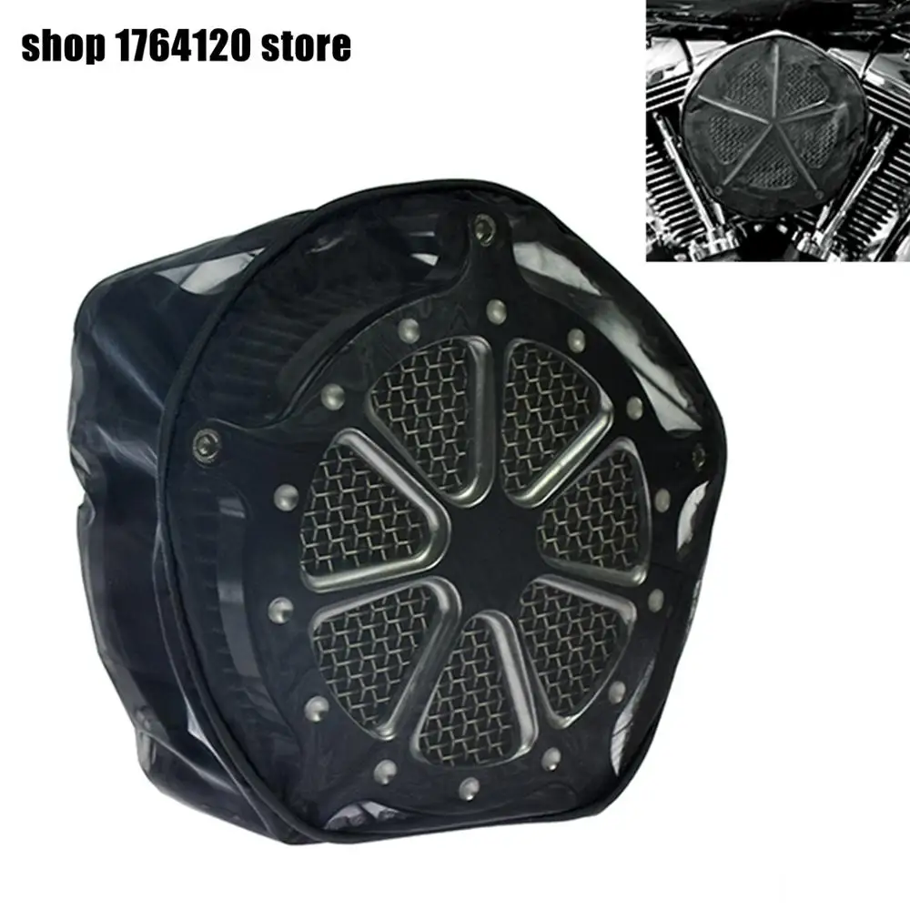 

Air Filter Waterproof Rain Protective Cover For Harley Sportster XL 883 1200 Touring Street Glide Dyna Street Bob Softail FXSTB