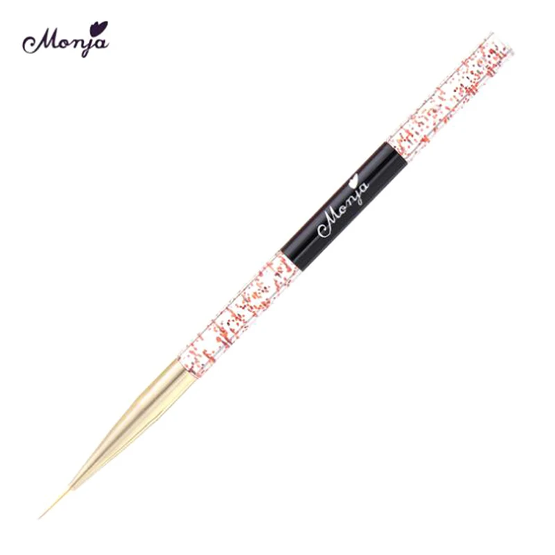 Black Nail Liner Brush Drawing Lines Painting Carving Pen Design Manicure Tools 7/9/11mm Acrylic Liner UV Gel Decoration Tools - Color: Black