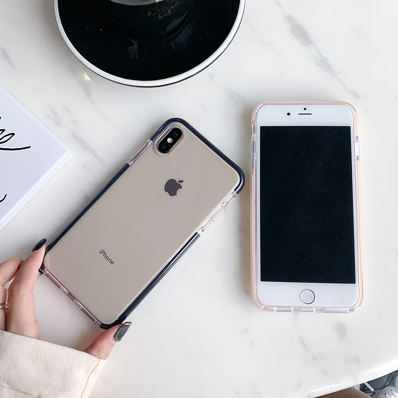 Прочные противоударные Чехлы для Apple iphone 7 plus чехол для телефона iphone xr 8 6 7 6s plus xs max x толстый бампер прозрачный чехол coque 7 8plus