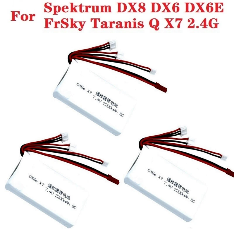 7 4 V 2200mAh Lipo батарея для FrSky Taranis Q X7 Dx6e Dx6 передатчик speedtrum DX8 запасная часть