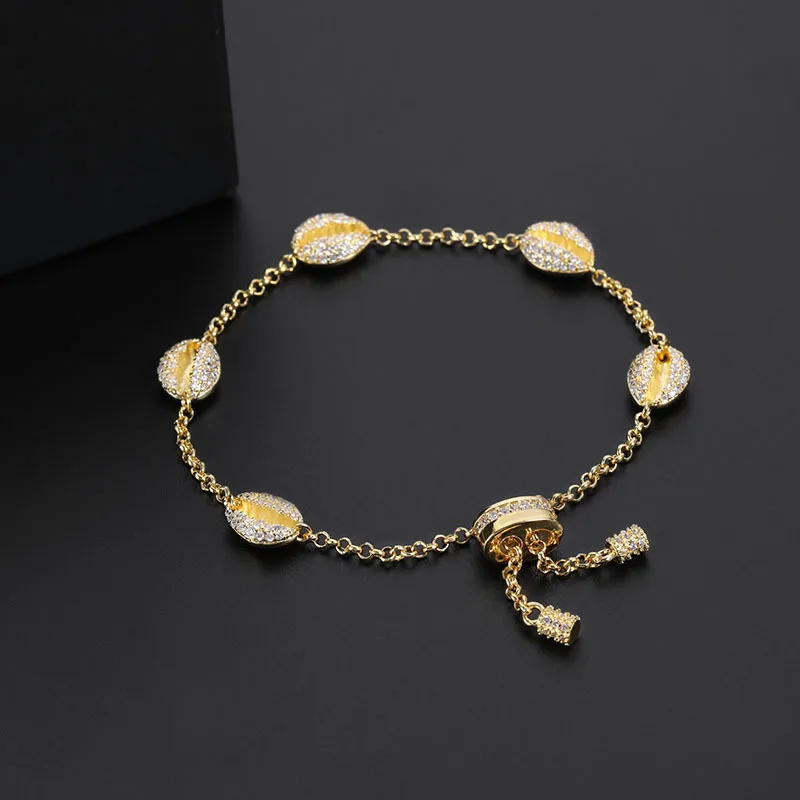 

UMGODLY Luxury Brand Conch Shell Abalone Bracelet Gold Color Cubic Zirconia Women Fashion Jewelry