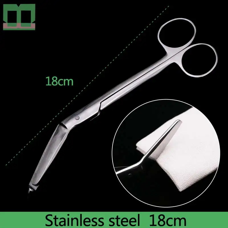 Марля резак сверкающая ручка sharp край из нержавеющей стали 14/18 см Применение газовое ножницы во время хирургии хирургический инструмент - Цвет: 18cm