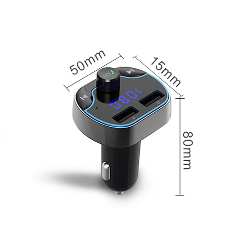Fm-передатчик Автомобильный MP3-плеер двойной зарядное устройство USB U диск без потерь воспроизведение музыки Bluetooth приемник громкой связи