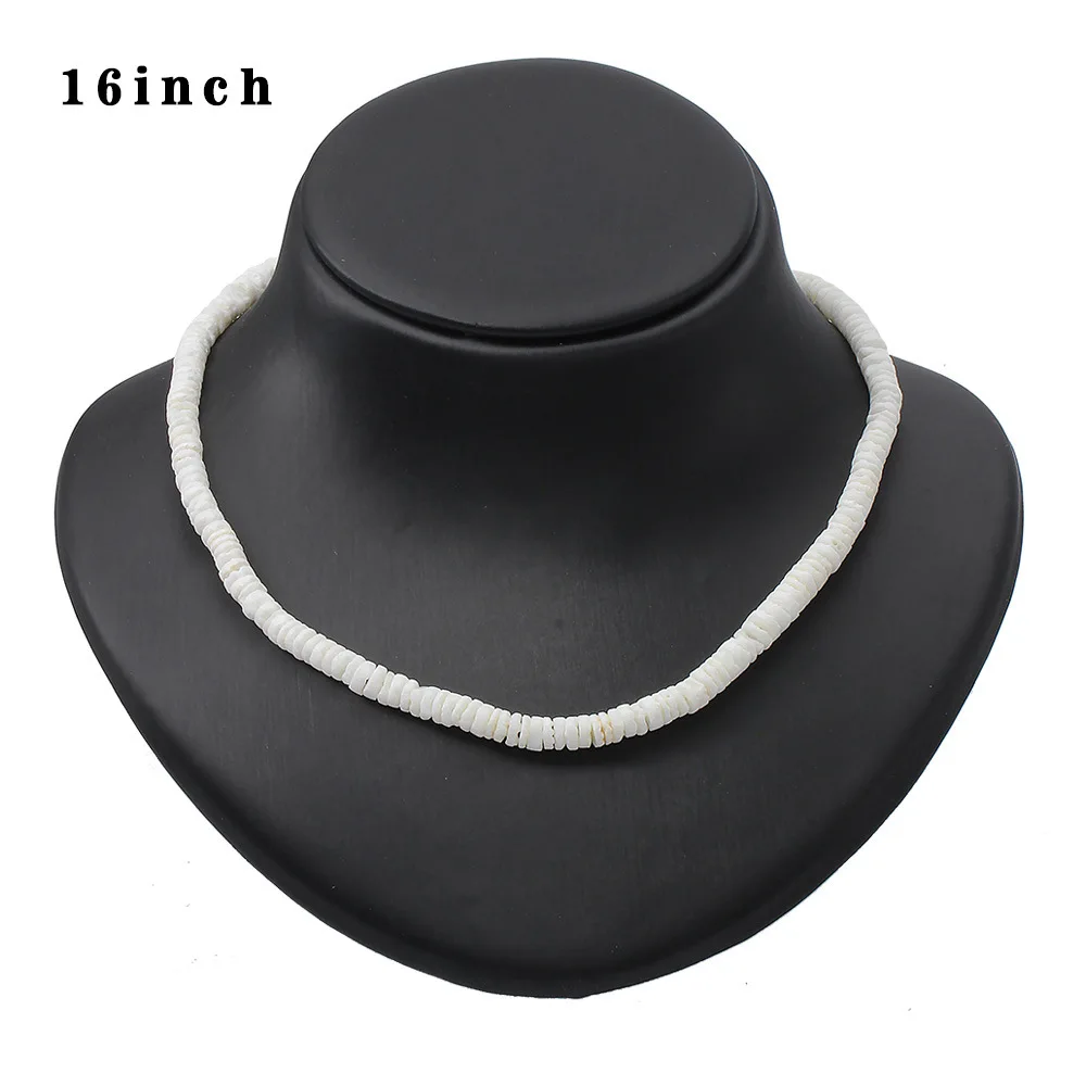 16 inch necklace Donarsei Летняя мода белая раковина Каури ожерелье для женщин пляж океанская раковина ожерелье в стиле бохо, ювелирное изделие - Окраска металла: 16 inch necklace