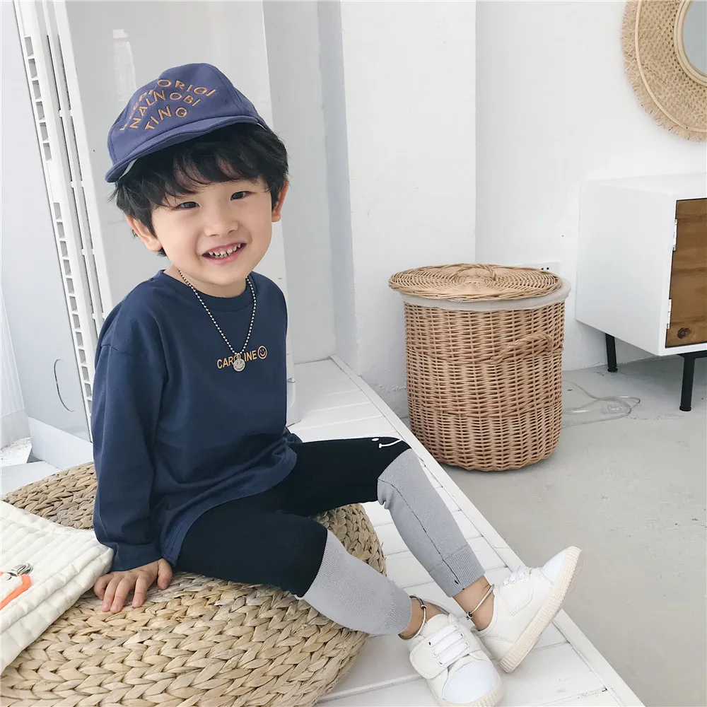 Tonytaobaby/осенне-зимняя одежда; Новая детская одежда; повседневные трикотажные штаны; леггинсы; штаны для девочек