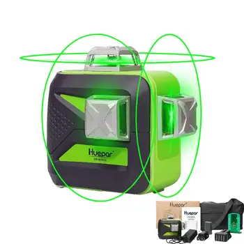 

Huepar 12 Lines 3D Cross Line Laser Level Self-Leveling 360 Vertical & Horizontal Lase Beam USB Charge Use Dry & Li-ion Battery
